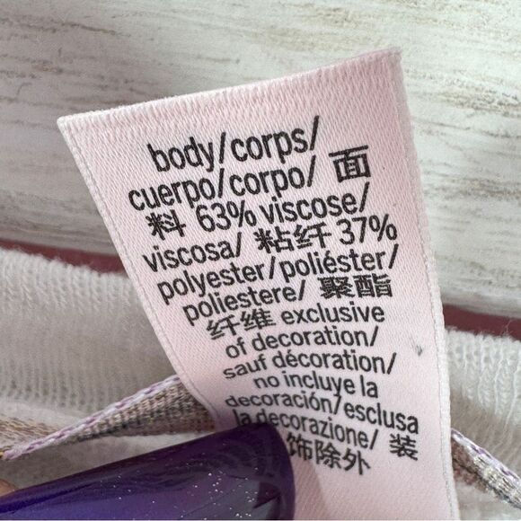 Victoria’s Secret Bombshell Burnout Slub Knit Long Sleeve Tee Shirt White Small - Picture 12 of 14